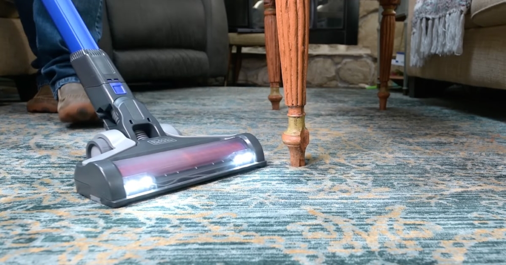 Vacuuming Carpet with our Black and Decker Powerseries Extreme