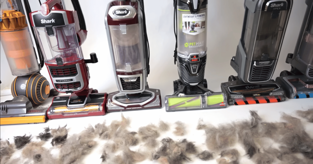 Upright vacuums and pet hair.