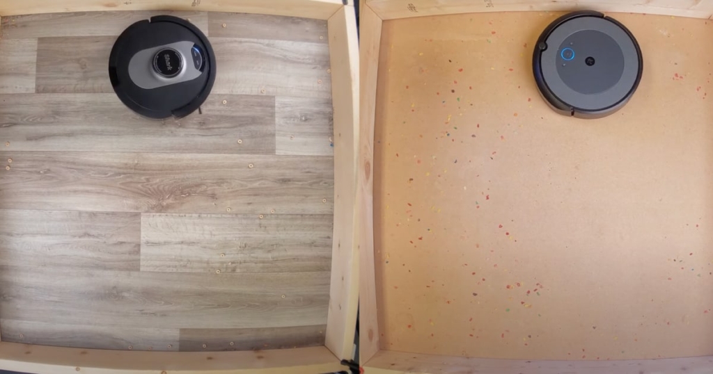 iRobot Roomba i3 Plus EVO vs Shark AI Ultra Robot - Testing Hard Floor Debris Pickup