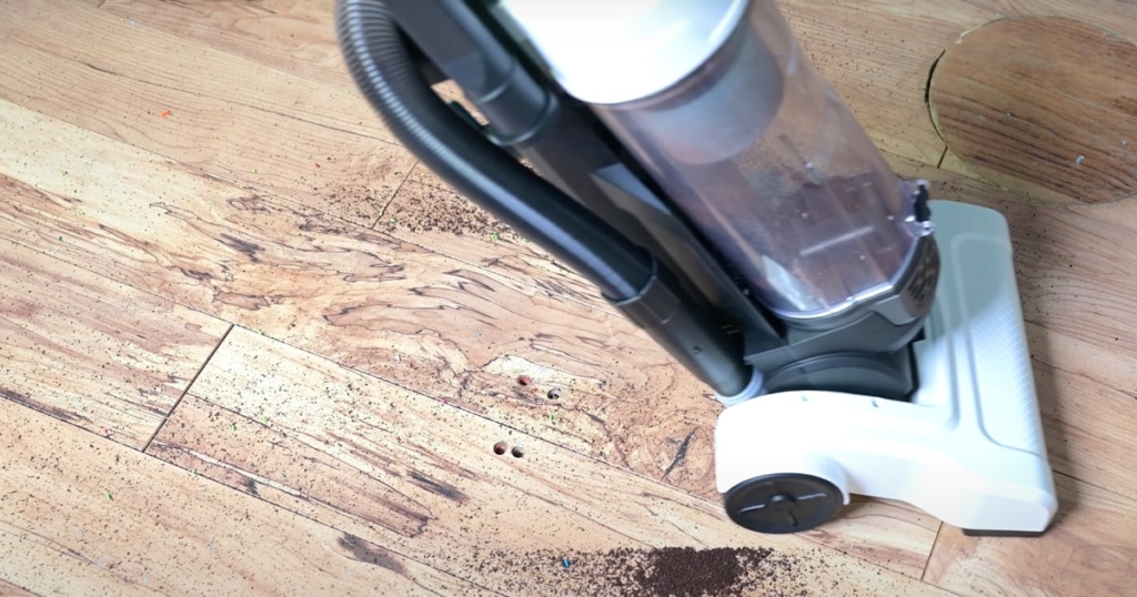 Testing Debris Pickup on Hard Flooring - Amazon Basics Upright