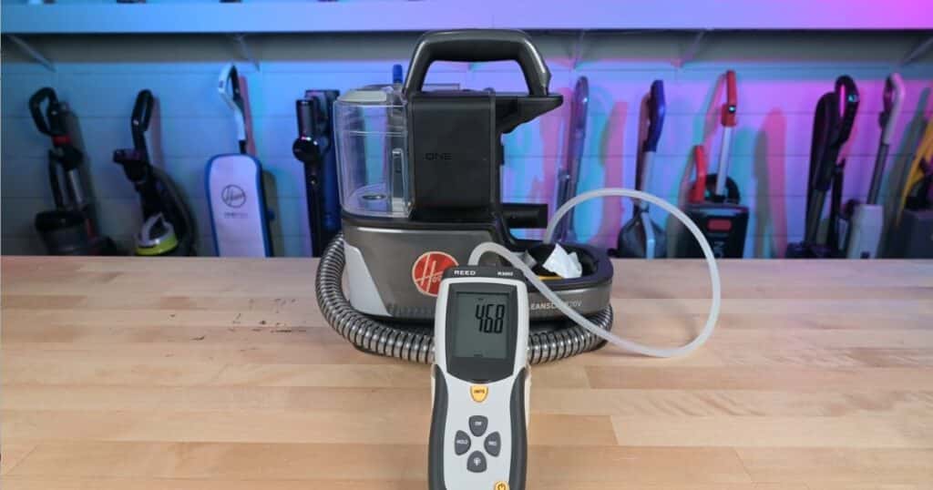 The Hoover cordless spot cleaner ranked in our top ten for suction.
