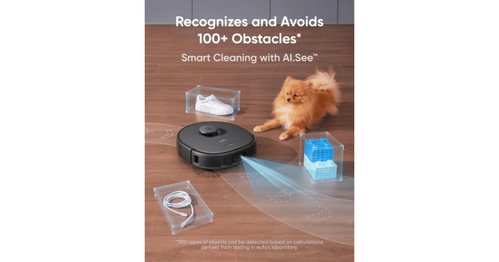 The Eufy X10 advertises superior obstacle avoidance with it AI powered-obstacle recognition, which performed very well in our independent tests