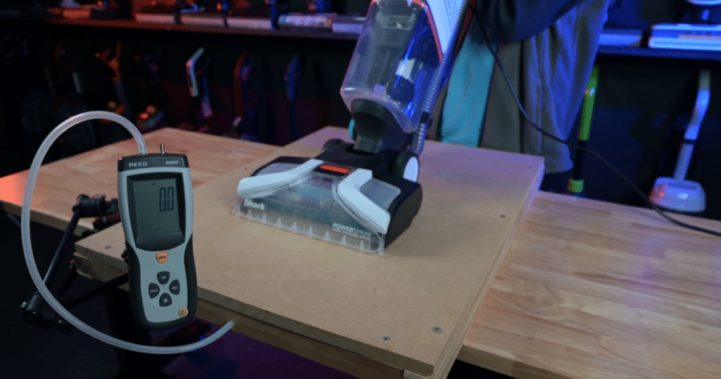 Conducting a Carpet Cleaner Unsealed Suction Test with the Shark CarpetXpert EX201