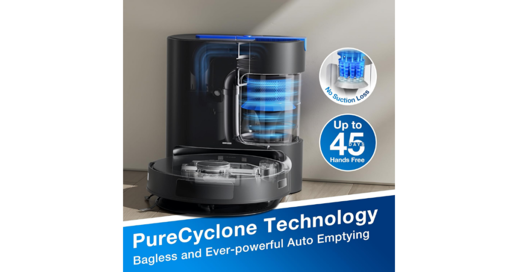 Ecovacs Deebot N20 Pro Plus Pure Cyclone Technology in the Auto Empty Station