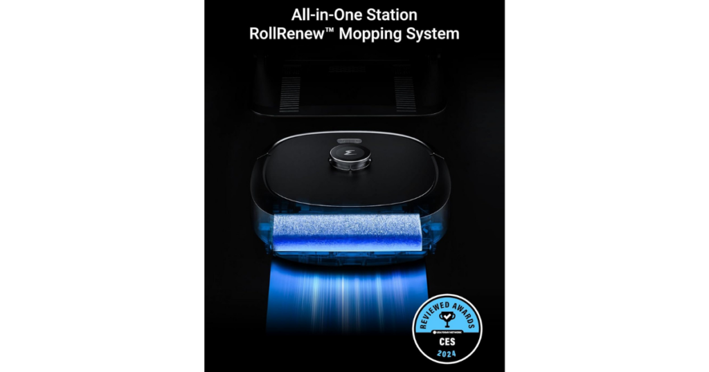 Eureka J20 Ultra Robot Vacuum's RollRenew mopping system