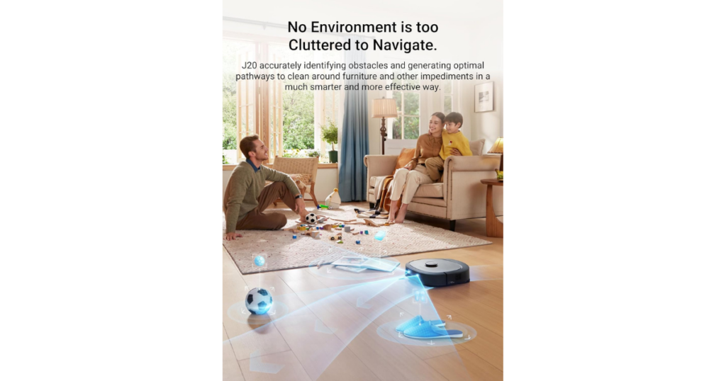 Eureka J20 robot vacuum's navigation and avoidance