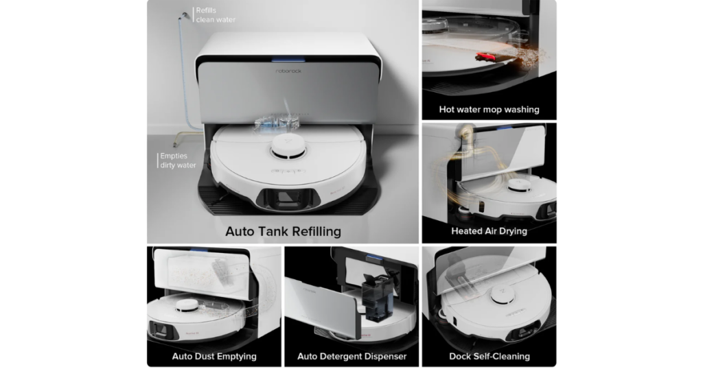 Roborock S8 Max and MaxV Ultra Refill and Drainage System Overview