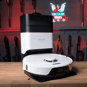 Roborock S8+ Robot Vacuum and Mop at the Vacuum wars Studio