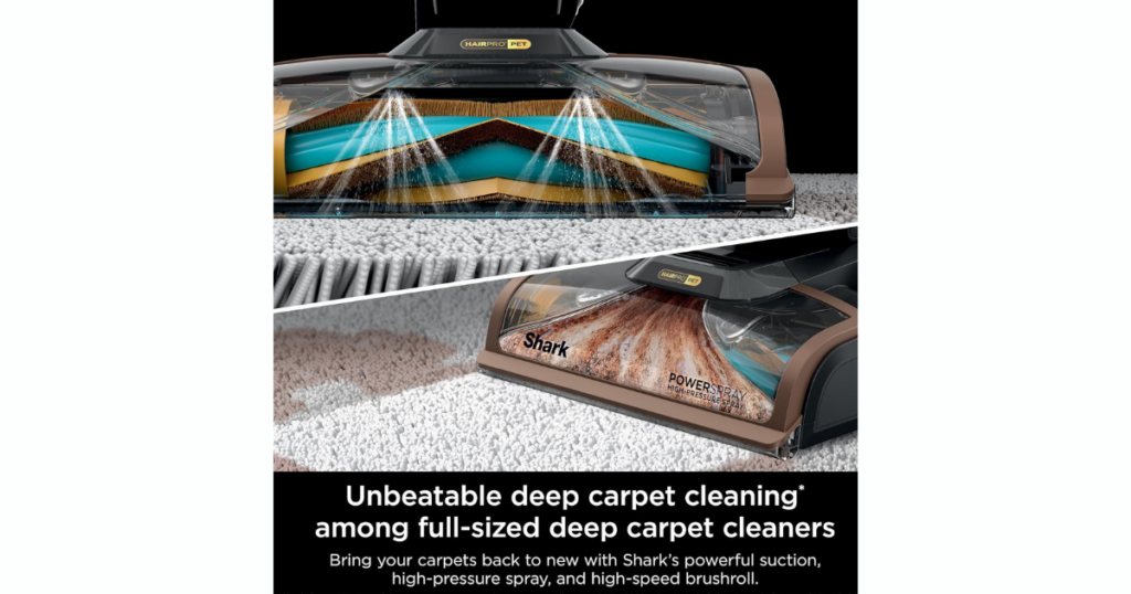 Shark EX301 CarpetXpert HairPro Pet's Powerful Suction, PowerSpray, and High-Speed Brushroll