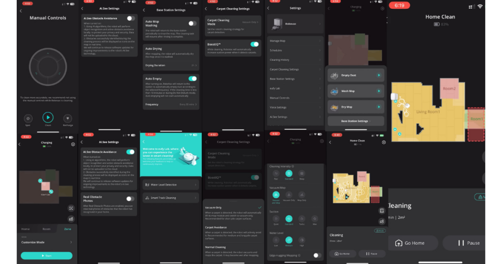 Feature-rich app control features such as edge mopping control, auto-empty frequency, 3D mapping, and voice assistant are available on mid-range models ©Vacuum Wars