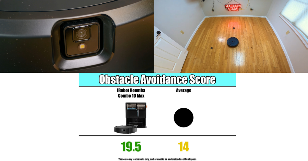 iRobot Combo 10 Max Robot Vacuum and Mop's obstacle avoidance system and performance ©Vacuum Wars