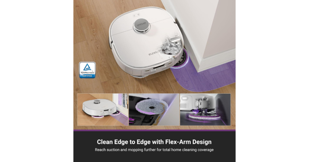 Eureka J15 Pro Ultra's Flex-Arm design mopping system