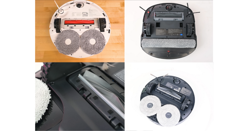 Hybrid Robot Vacuums Undersides at the Vacuum Wars Studio