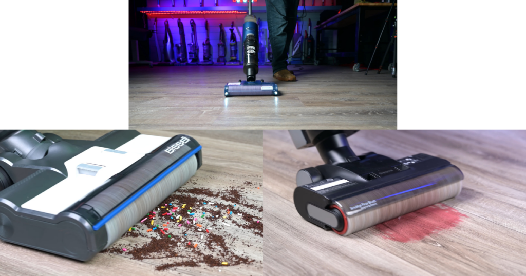 Hard floor cleaners vacuum and mop hard floors simultaneously ©Vacuum Wars