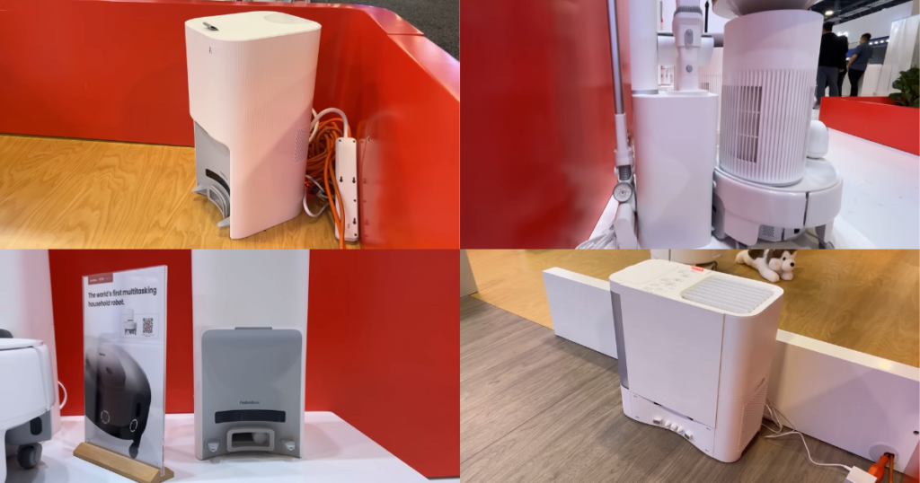 Switchbot's array of robot vacuum bin options showcased at CES ©Vacuum Wars