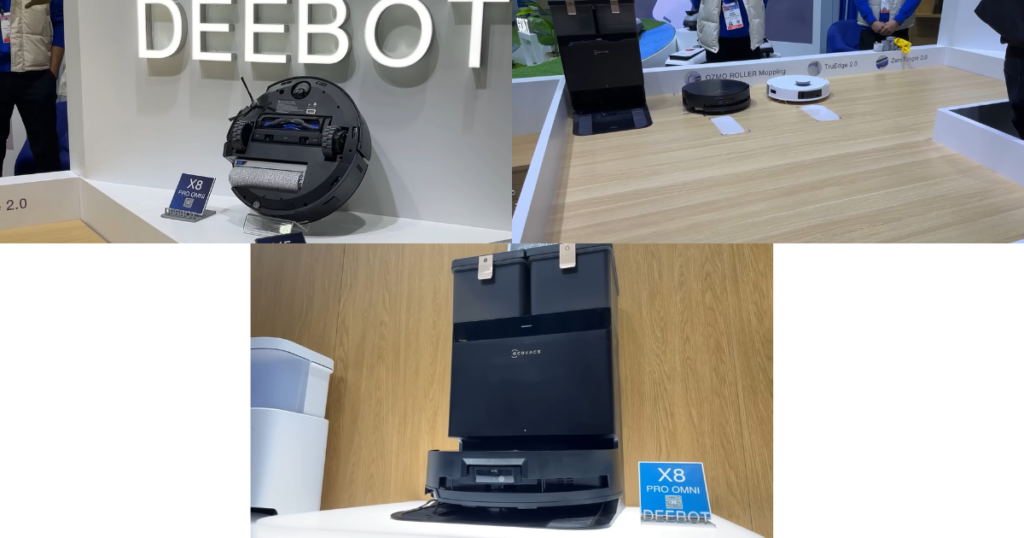 The Ecovacs Deebot X8 Pro Omni featuring their Ozmo roller mop and new Edge-Sensing navigation technology ©Vacuum Wars