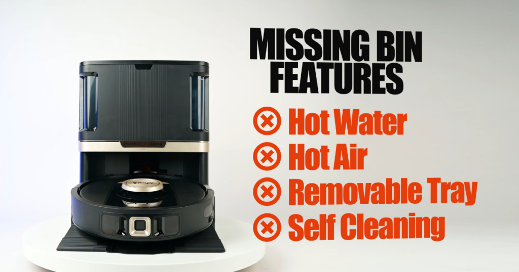 The NeverTouch Pro's bin was missing features that have become standard for some auto-empty bins ©Vacuum Wars