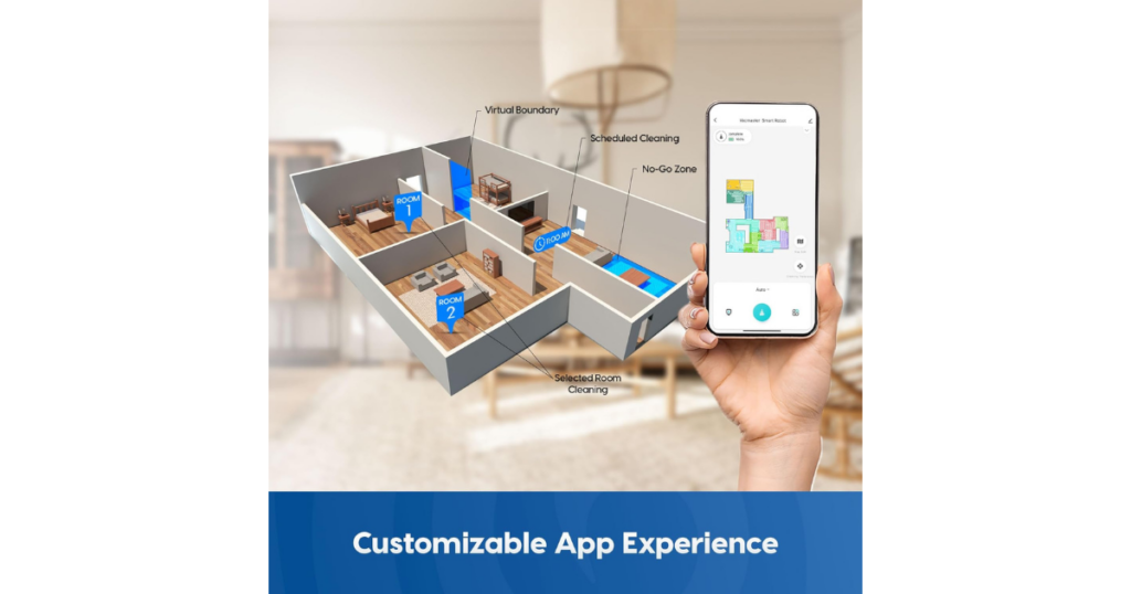 The Vacmaster V10i offers customized cleaning through the app