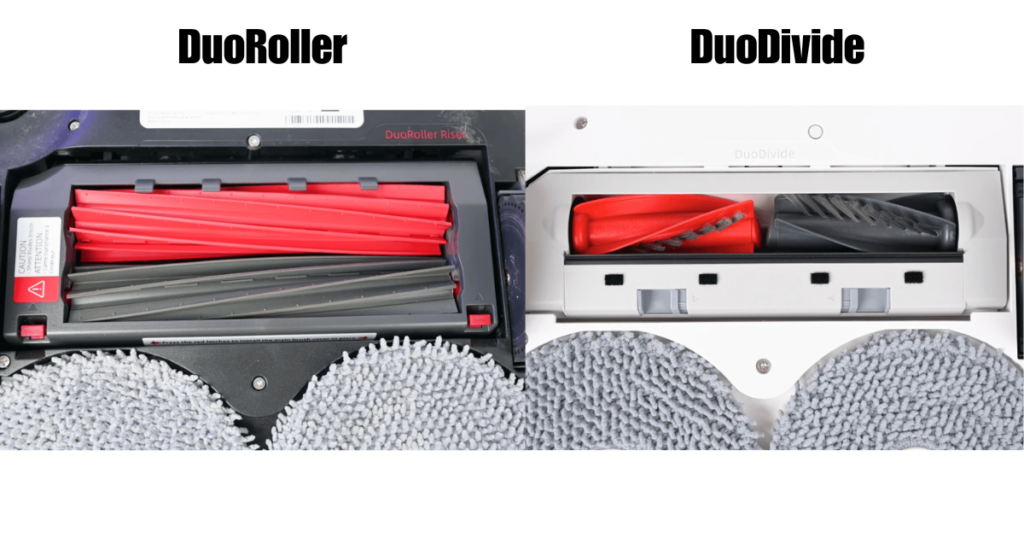 DuoRoller Brush and DuoDivide brush side by side comparison