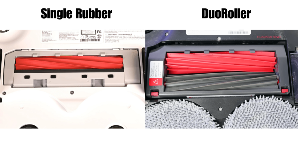 Single Rubber and DuoRoller side by side comparison