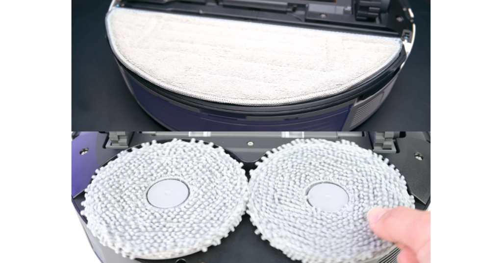 A side to side comparison of the VibraRise and the Qrevo spinning pads