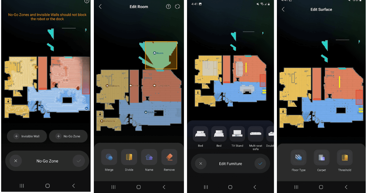 The Complete Roborock App Guide Vacuum Wars Roborock App Nogo Room Furniture Surface Editing 