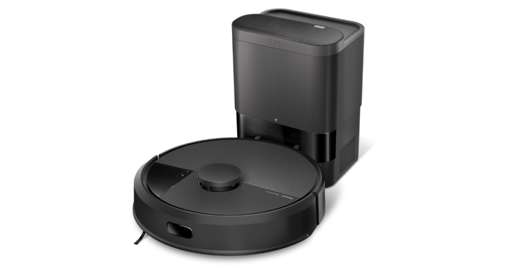 A Roomba 105 shown with an auto-emptying dock