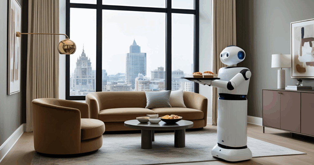 An imagined robot vacuum-turned home assistant.
