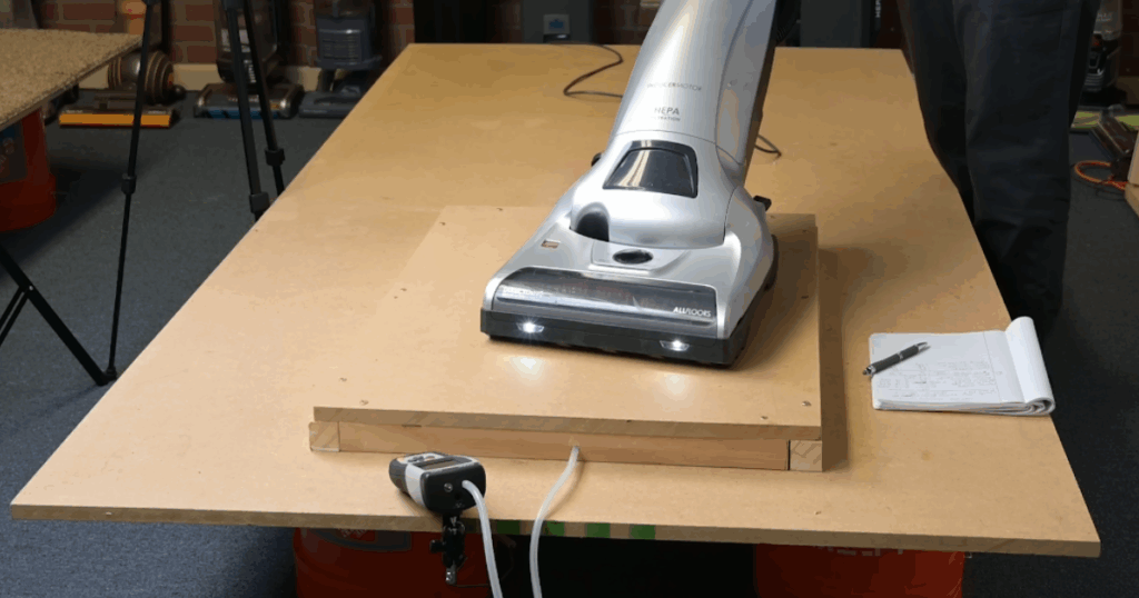 Measuring Usable or Unsealed Suction of a vacuum cleaner.