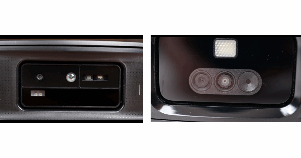 The Roborock Saros 10R (left) and the Dreame X50 (right) each use RGB cameras in their obstacle avoidance strategies