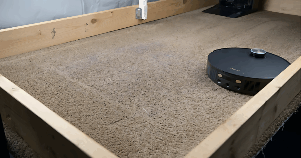Dreame removed 97.5% of the flattened pet hair in our carpet test