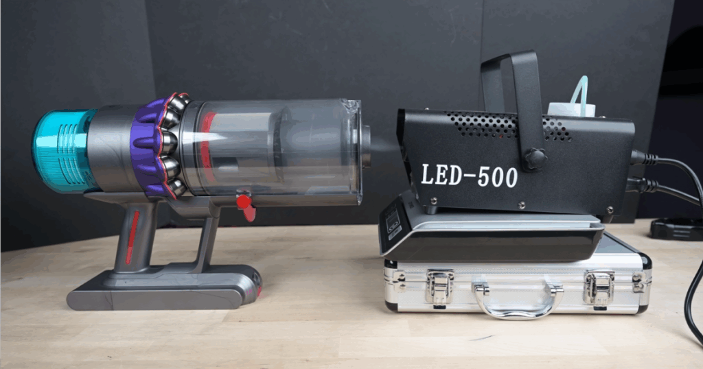 Dyson Gen5 Detect Filtration Test at the Vacuum Wars Studio