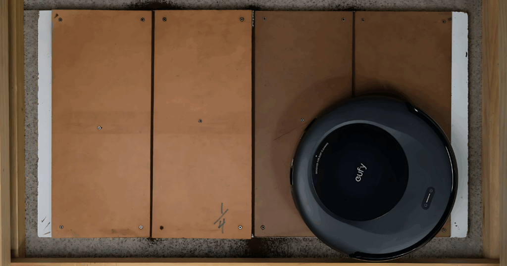 The Eufy Omni C20 scored 75% less than average on our crevice pick up test