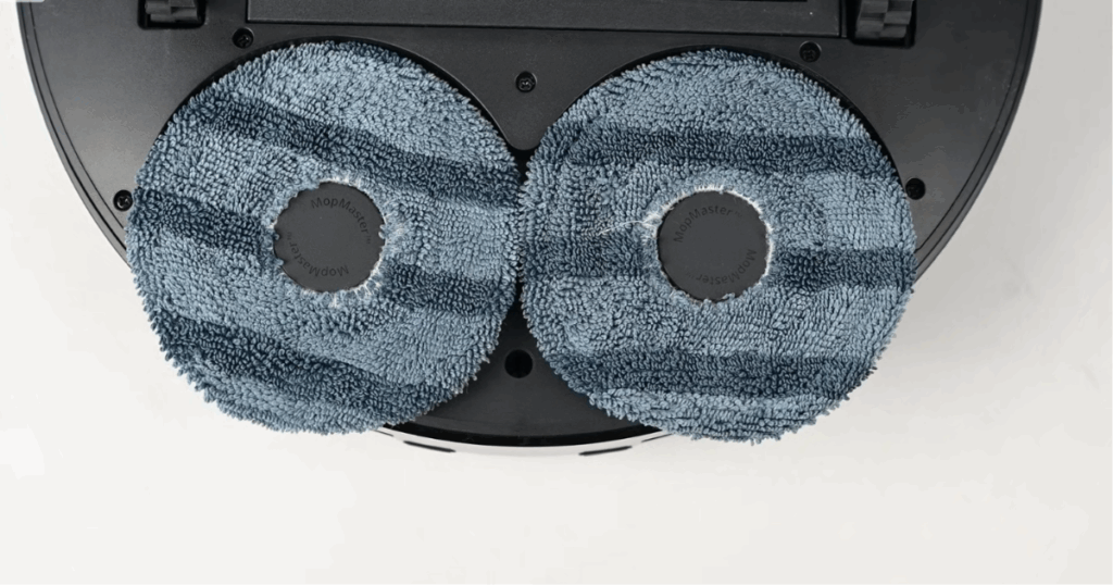 Eufy Omni C20 uses dual spinning mop pads at 180 rpm and 6 N of downward pressure