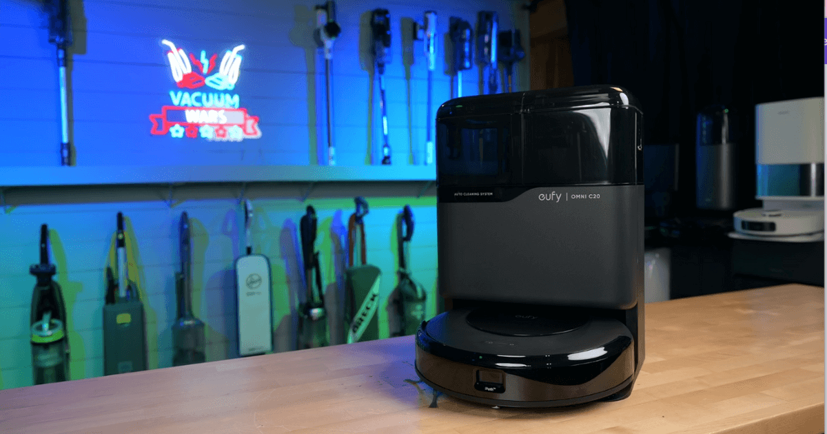 Eufy Omni C20 in the Vacuum Wars Studio