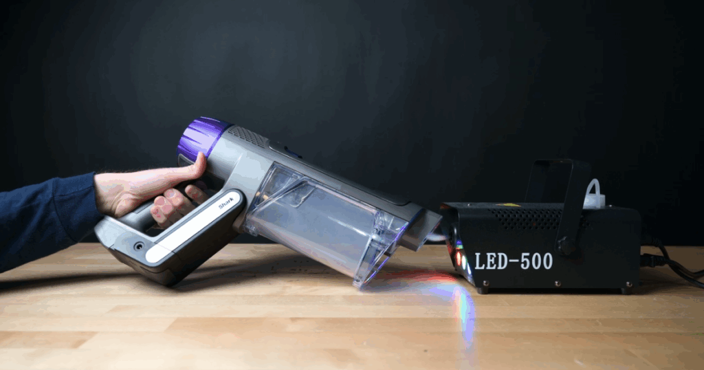 Performing our Filtration Testing with the Shark PowerDetect Cordless Vacuum