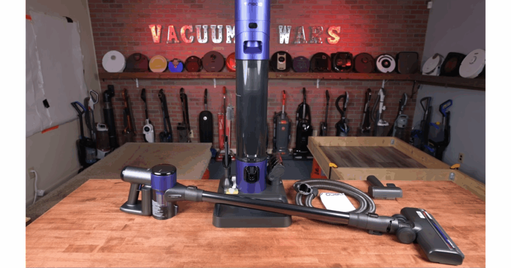 Tineco Pure ONE Station FurFree cordless vacuum with automated station at our studio.