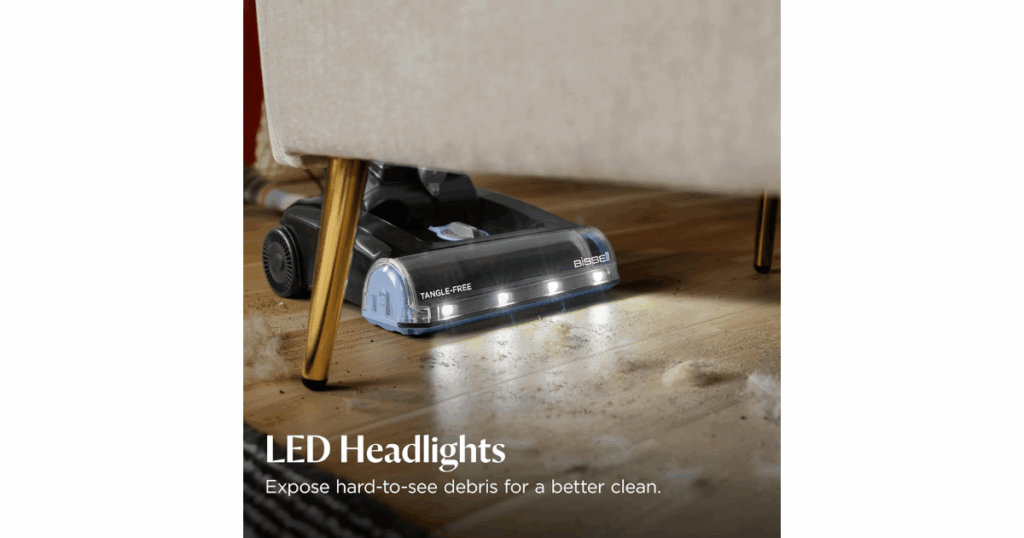 Bissell CleanView Max Tangle-Free LED Lights on the Floorhead
