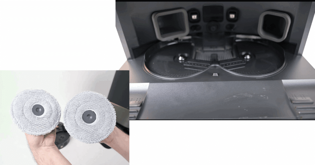 For Vacuum only and Vacuum then Mop runs, the Dreame X50 will leave its pads in the dock