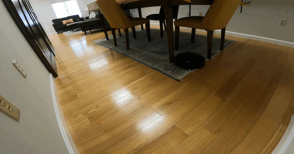 The Eufy C10 showed a battery efficiency of 1.36 square meters per percent of battery power
