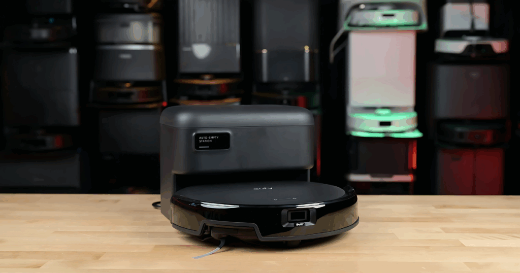 The Eufy C10 with its auto-empty dock