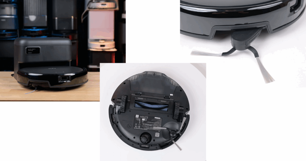 The Eufy C10 has a self-emptying dock and an extending side brush