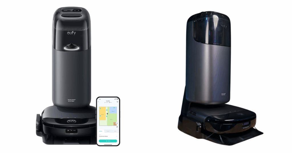 Eufy's S line has two models available, the Eufy S1 Omni and the Eufy S1 Pro Omni. The robots are very similar, with the S1 Pro Omni having  a more advanced vision system and cleaning station
