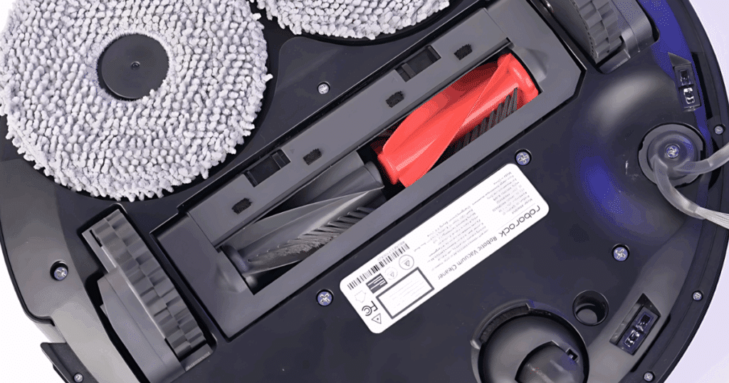 The Qrevo S5V's DuoDivide brush feeds hair between the rollers to prevent hair tangling around the main brush