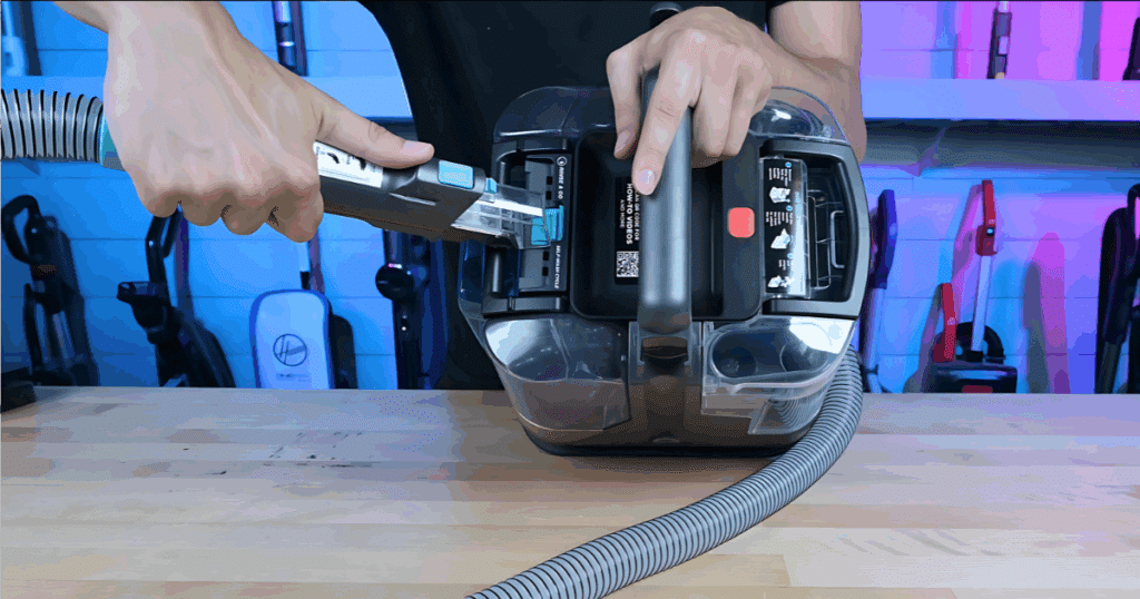 Shark Stain Striker built-in docking ports for the cleaning the hose 