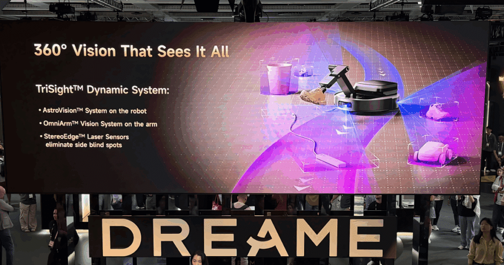 The Dreame Cyber10 has several sensor placements for 360 degree vision © Vacuum Wars