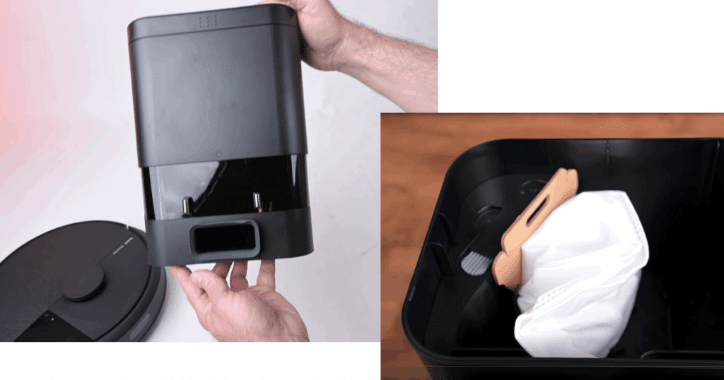 The Roomba 105 Vac ships with an auto-empty dustbin in the dock