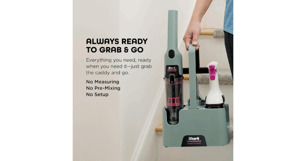 Shark StainForce with Grab & Go Caddy and included accessories