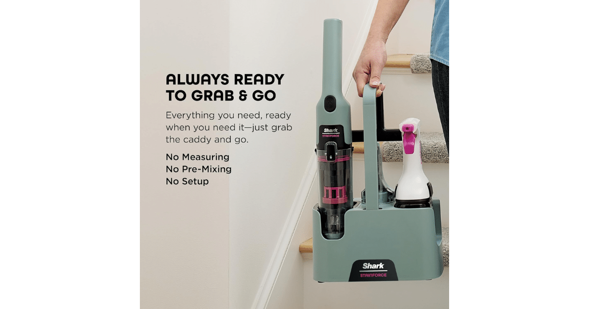 Juice World Rug Shark StainForce: Cordless Carpet & Upholstery Stain Remover