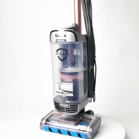 Shark Vertex upright vacuum cleaner at the Vacuum Wars studio